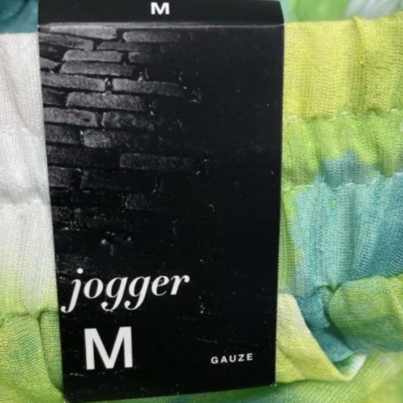 New York & Co Soho Street 2PCS Top & Joggers Tie Dye Lime Green Teal Set NWT - Picture 6 of 10